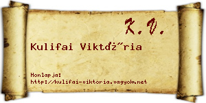 Kulifai Viktória névjegykártya